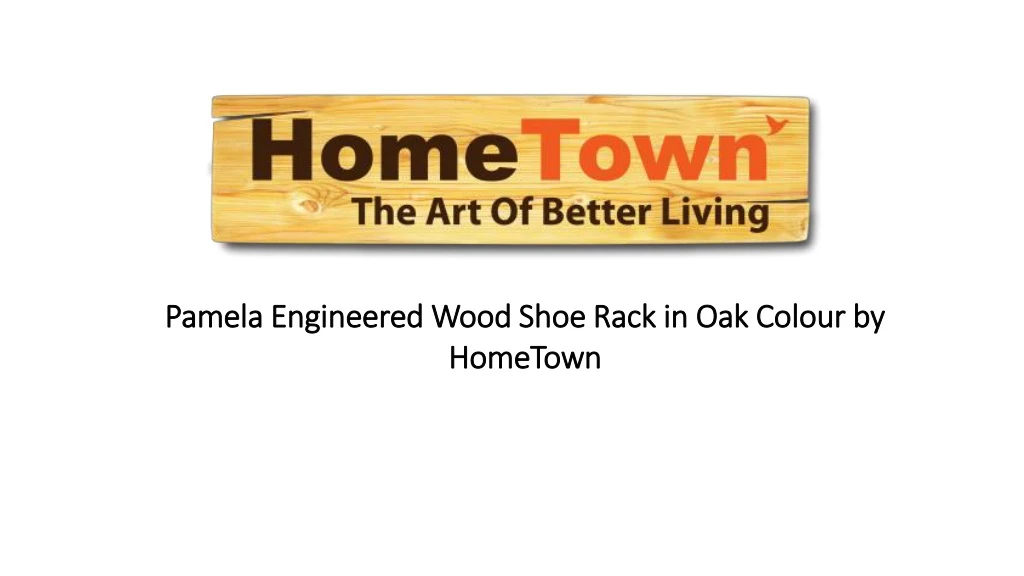pamela engineered wood shoe rack in oak colour