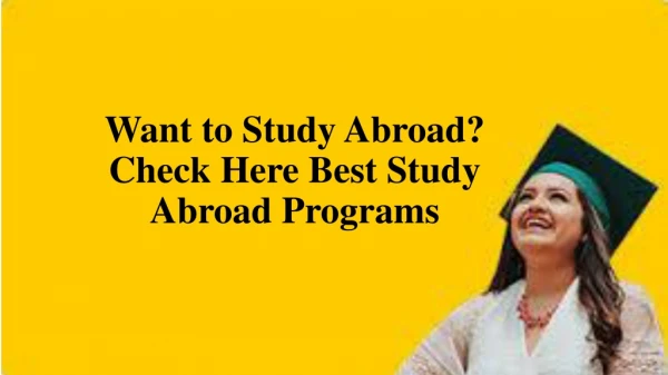 Want to Study Abroad? Check Here Best Study Abroad Programs