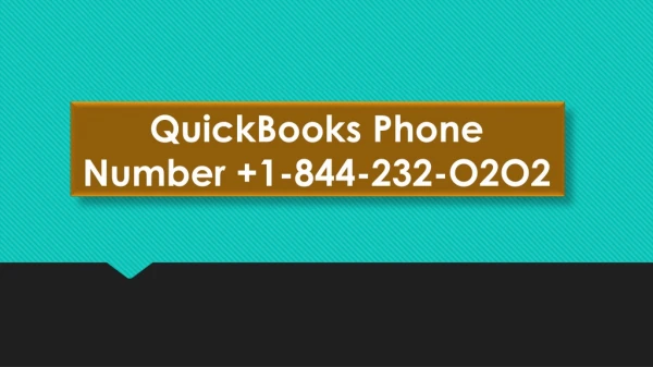 quickbooks phone number 1 844 232 o2o2