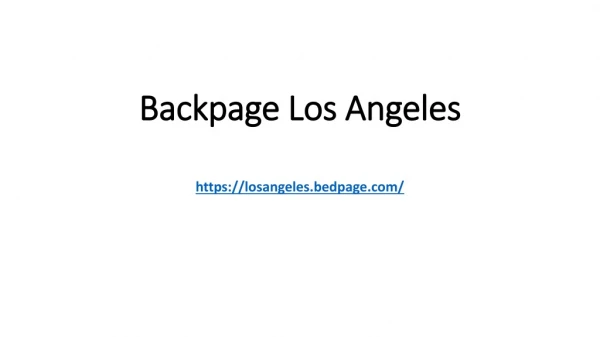 backpage los angeles