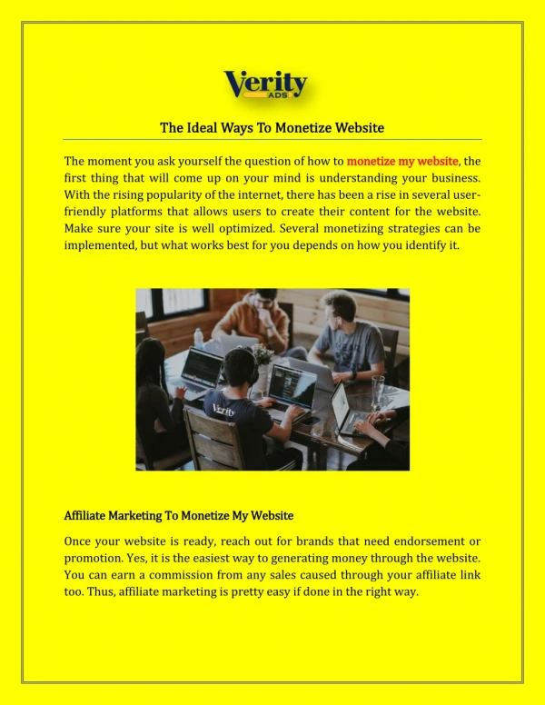 the ideal ways to monetize website the ideal ways