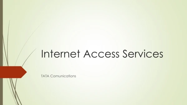 Network Solutions by Tata Communications