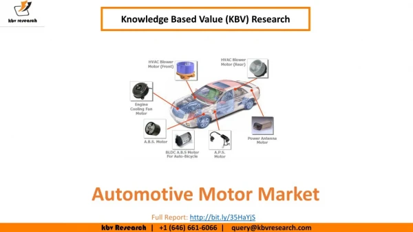 Automotive Motor Market Size- KBV Research