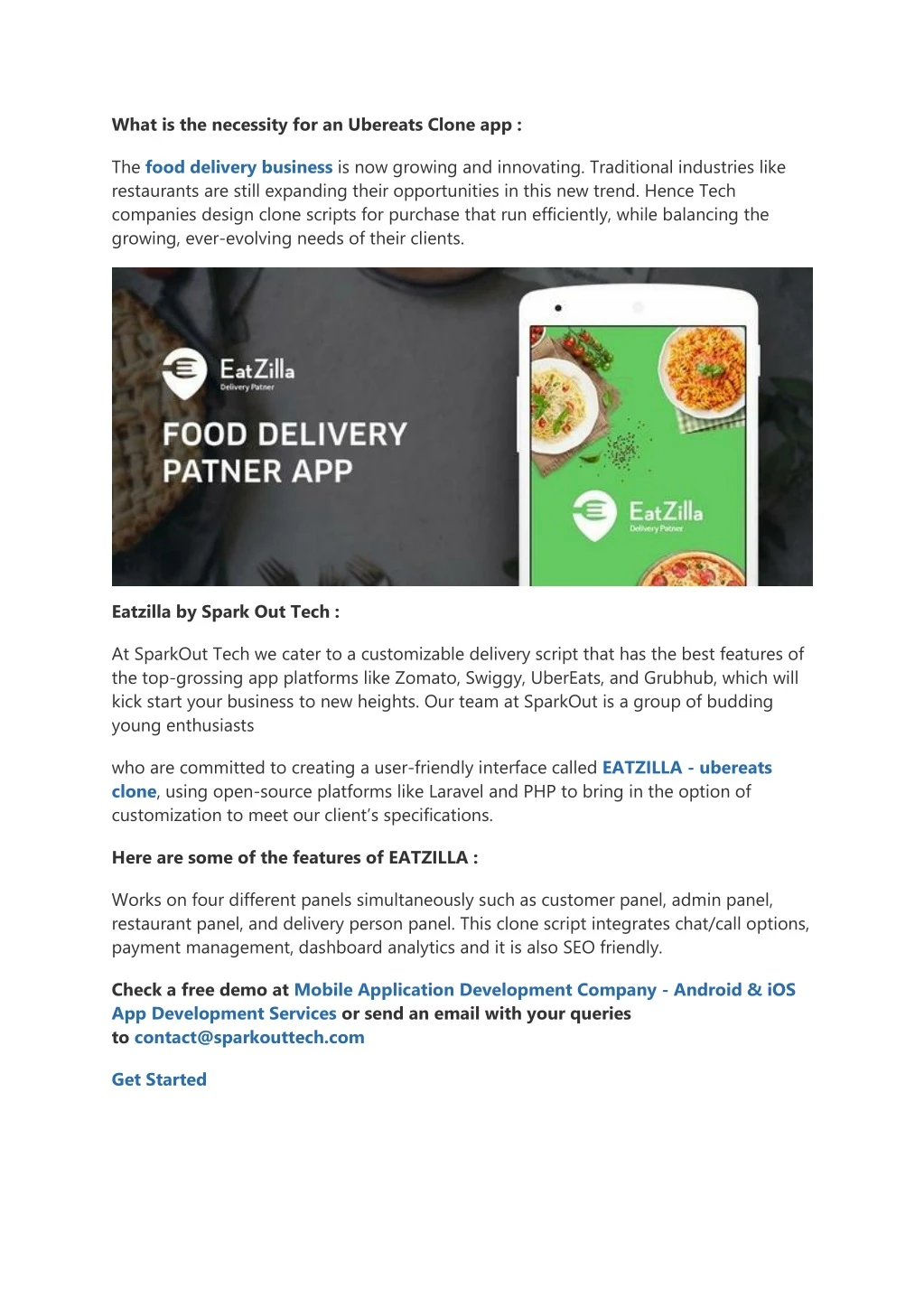 what is the necessity for an ubereats clone app