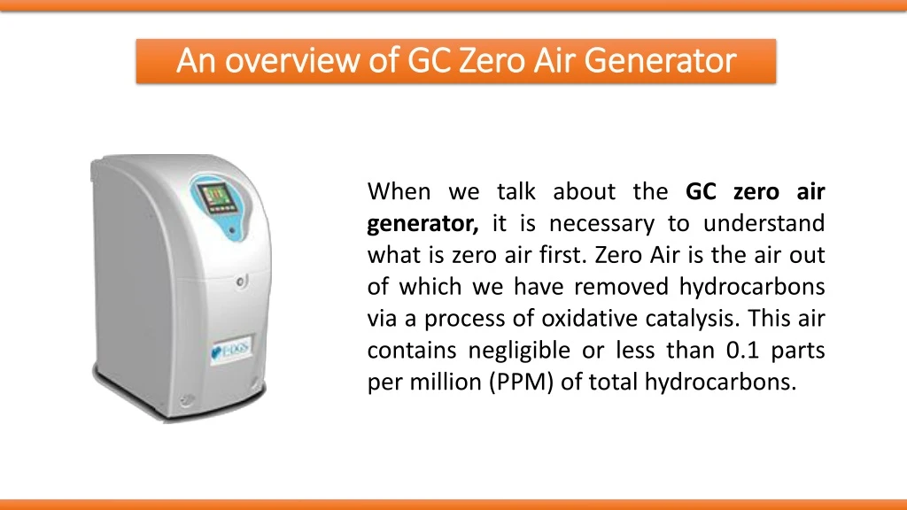 an overview of gc zero air generator an overview