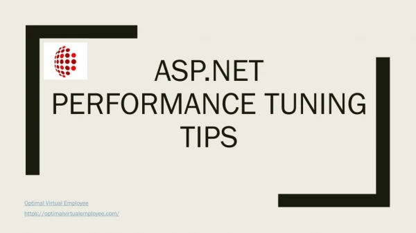 ASP.NET Performance Tuning tips