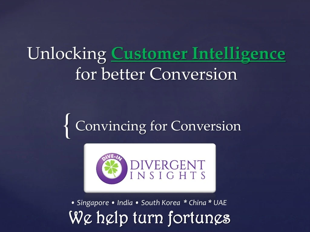 unlocking customer intelligence for better conversion