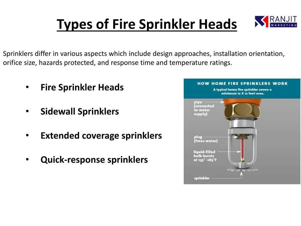 types of fire sprinkler heads