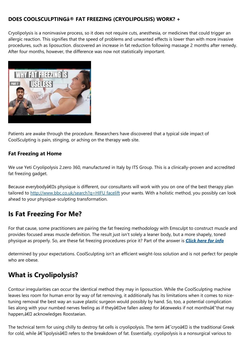 does coolsculpting fat freezing cryolipolisis work