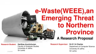 Project proposal presentation on e-waste