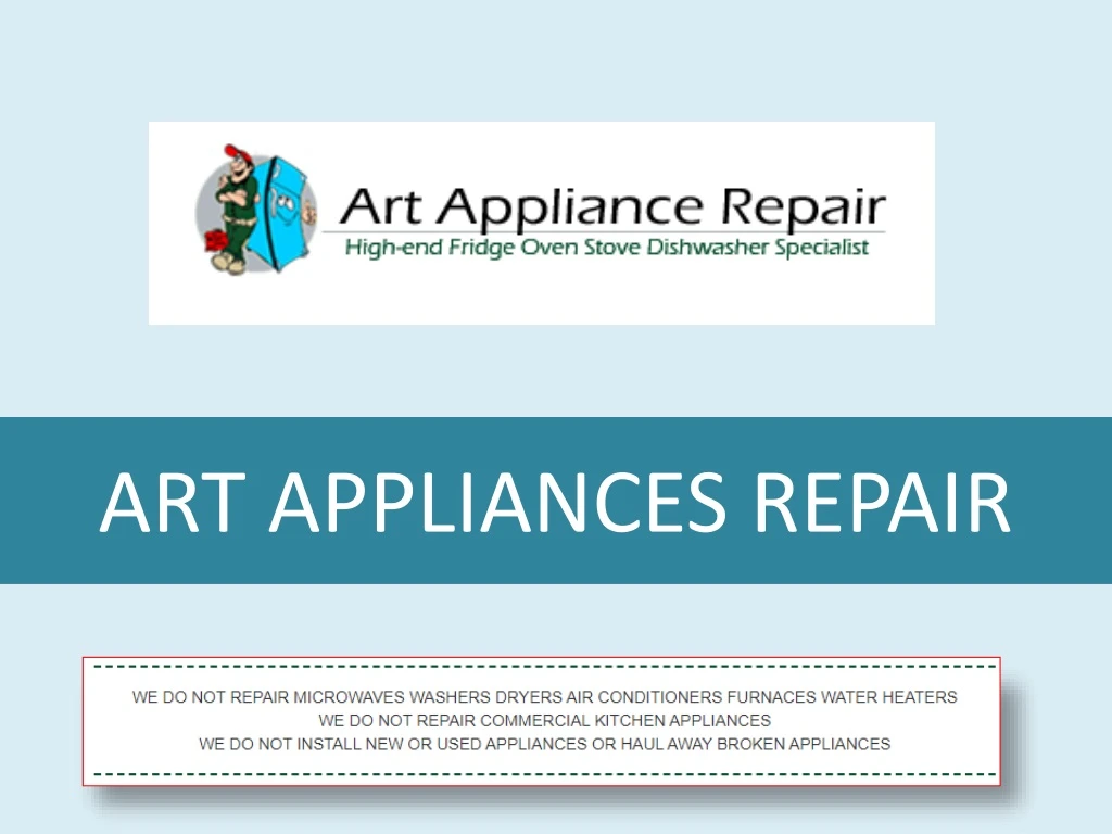 art appliances repair