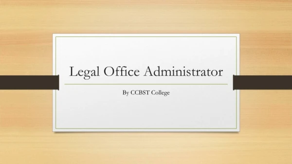 Legal Office Administrator