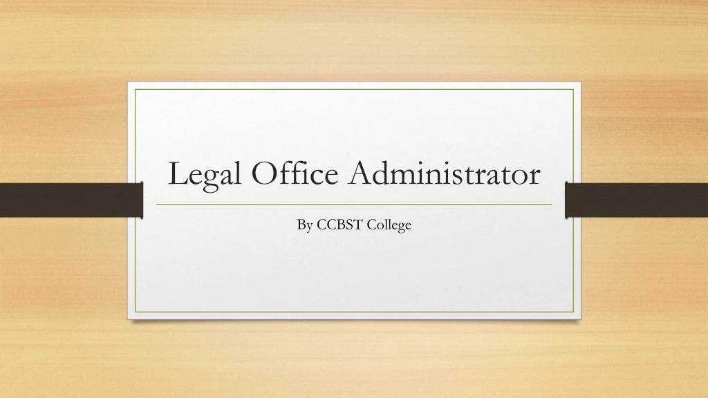 legal office administrator