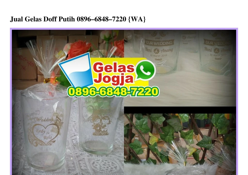 jual gelas doff putih 0896 6848 7220 wa