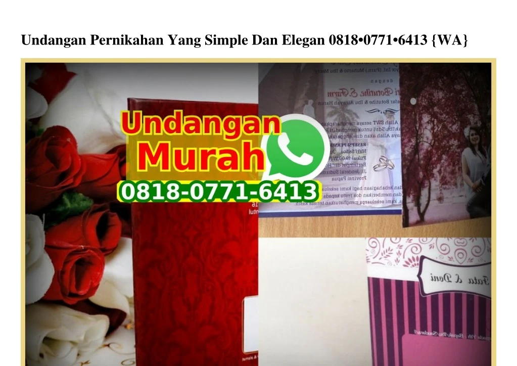 undangan pernikahan yang simple dan elegan 0818