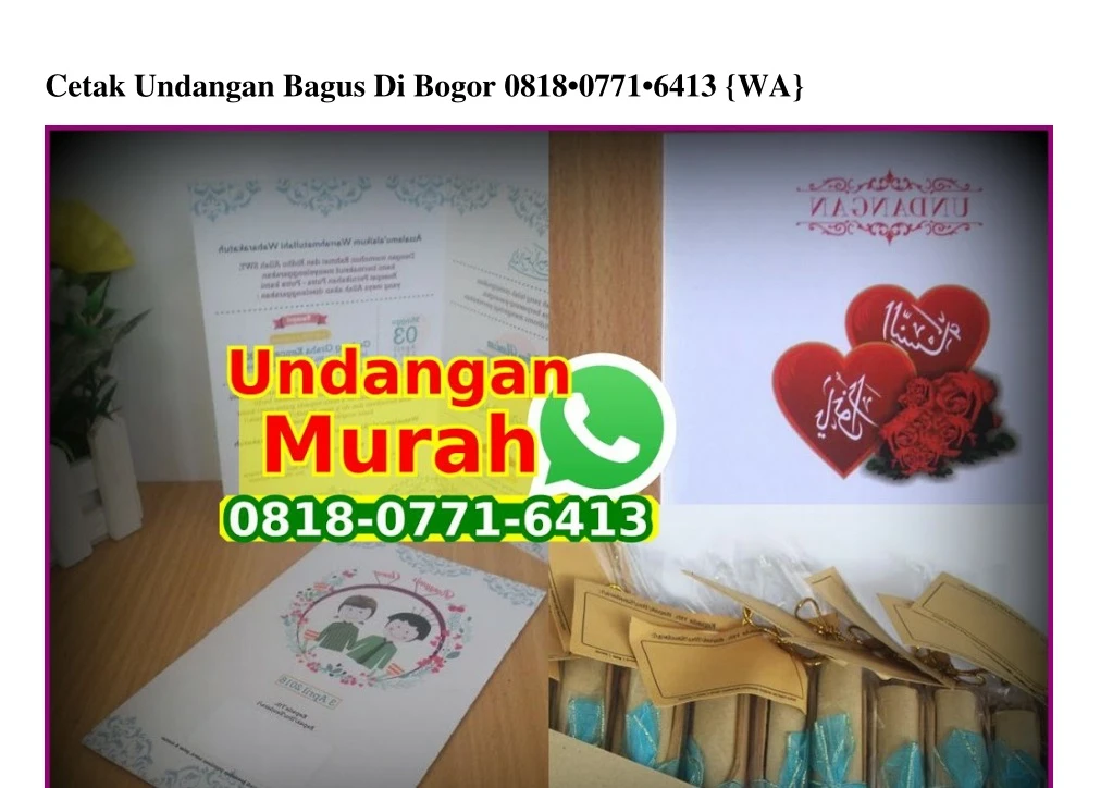 cetak undangan bagus di bogor 0818 0771 6413 wa