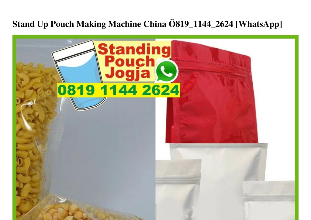 stand up pouch making machine china 819 1144 2624