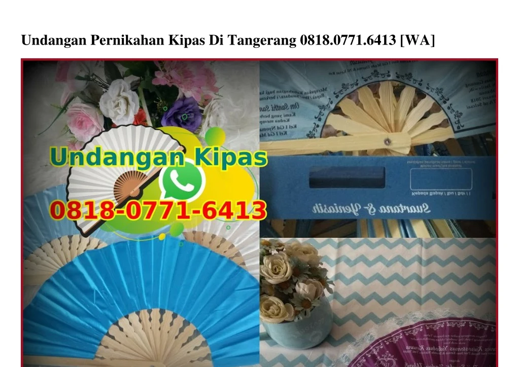 undangan pernikahan kipas di tangerang 0818 0771