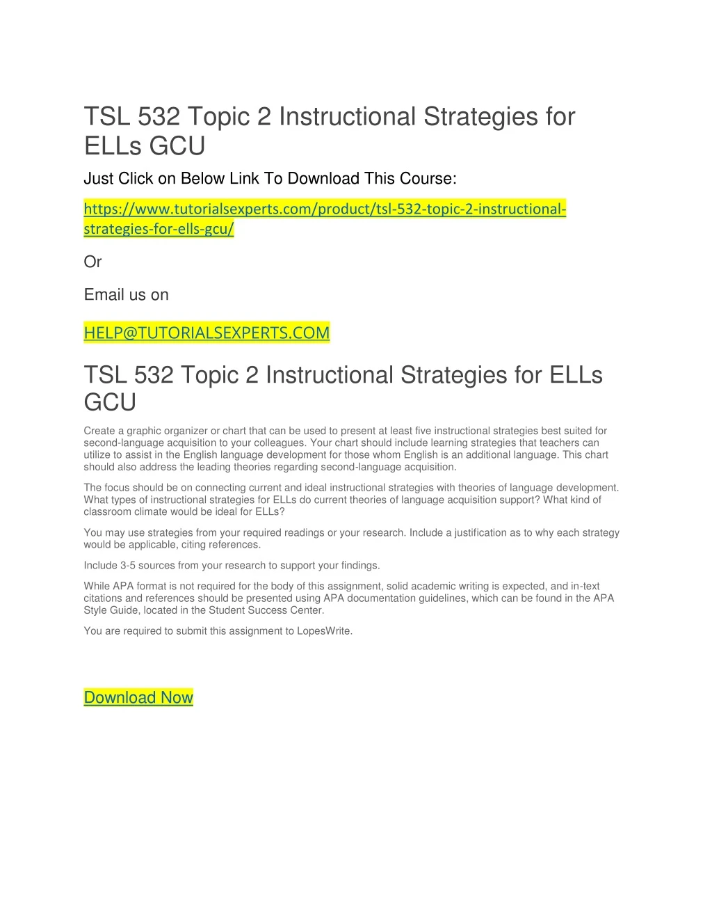 tsl 532 topic 2 instructional strategies for ells