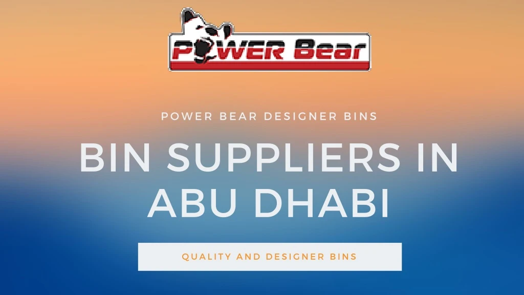 power bear designer bins
