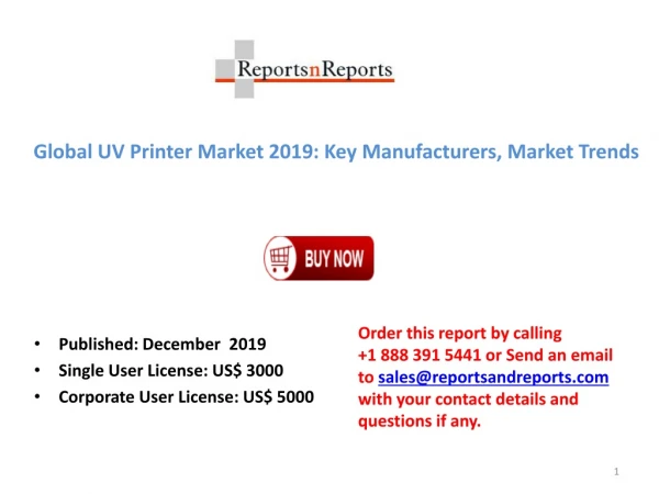 Global Status of UV Printer Market2019- Market Development, Trends and Forecast to 2024