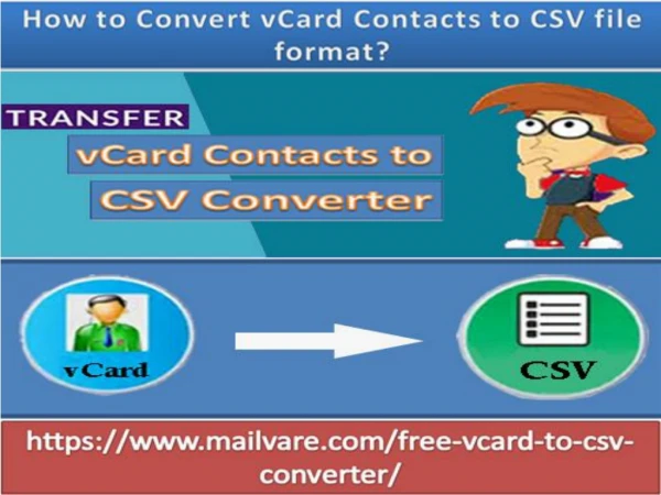 Free vCard to CSV Converter