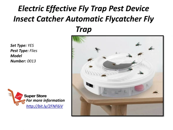 Electric Effective Fly Trap Pest Device Insect Catcher Automatic Flycatcher Fly Trap