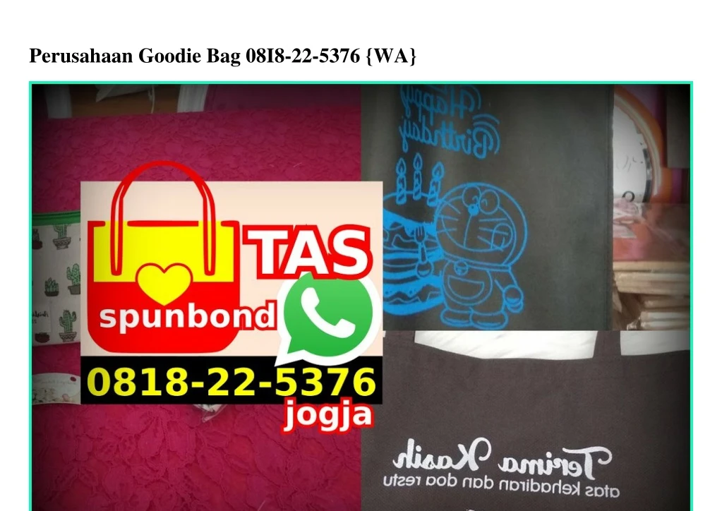 perusahaan goodie bag 08i8 22 5376 wa