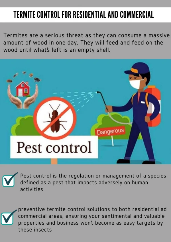 Termite Control for Resident and Commercial