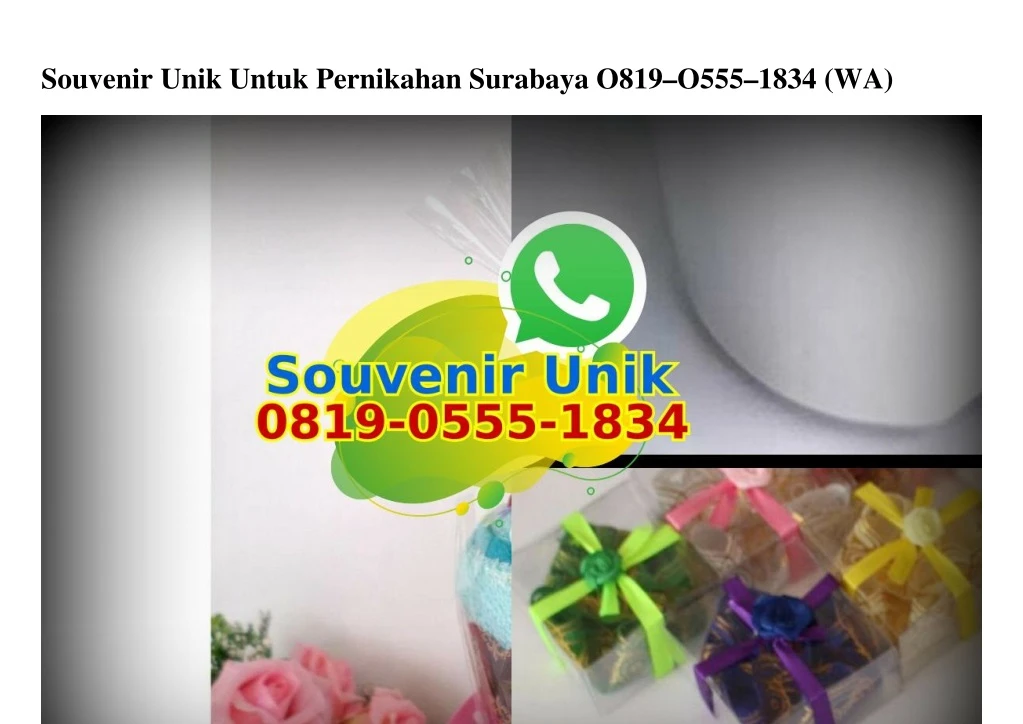 souvenir unik untuk pernikahan surabaya o819 o555