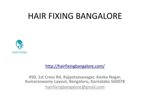 Hair Fixing In Bangalore