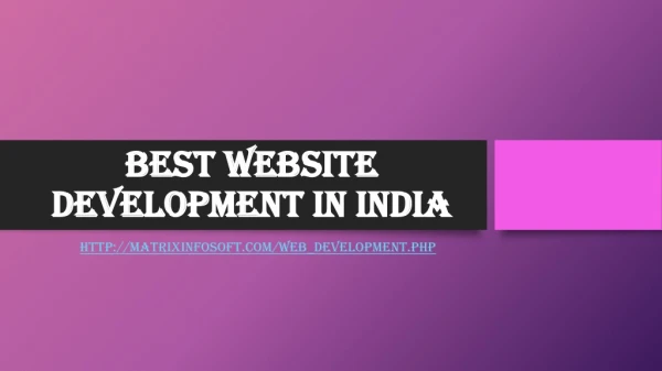 best website development in india
