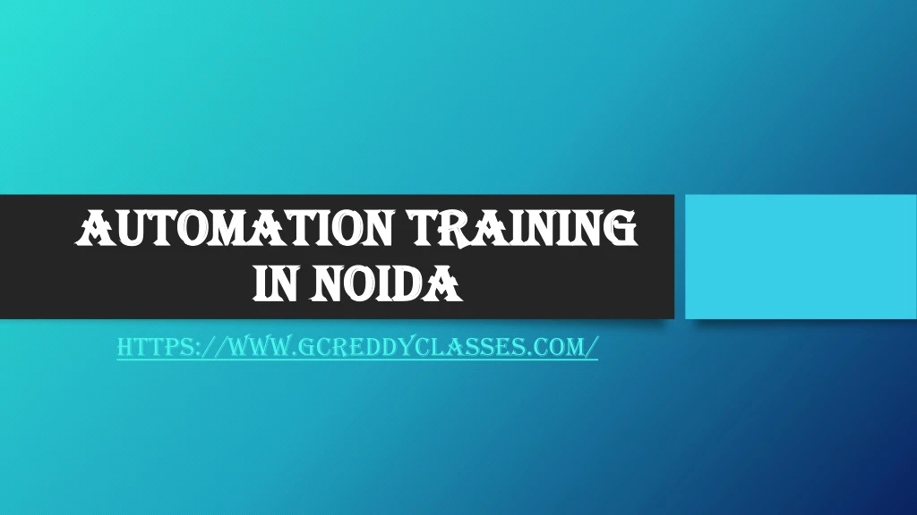 automation training in noida