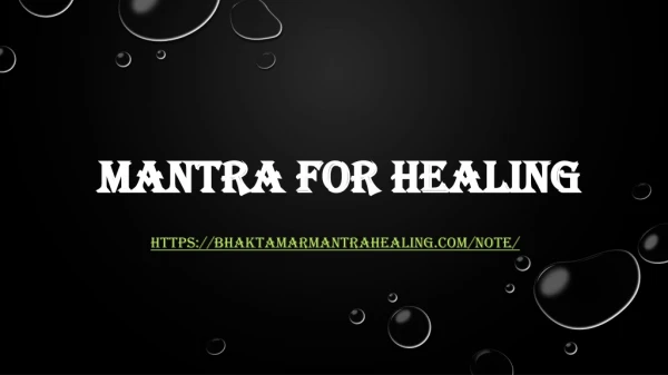 mantra for healing