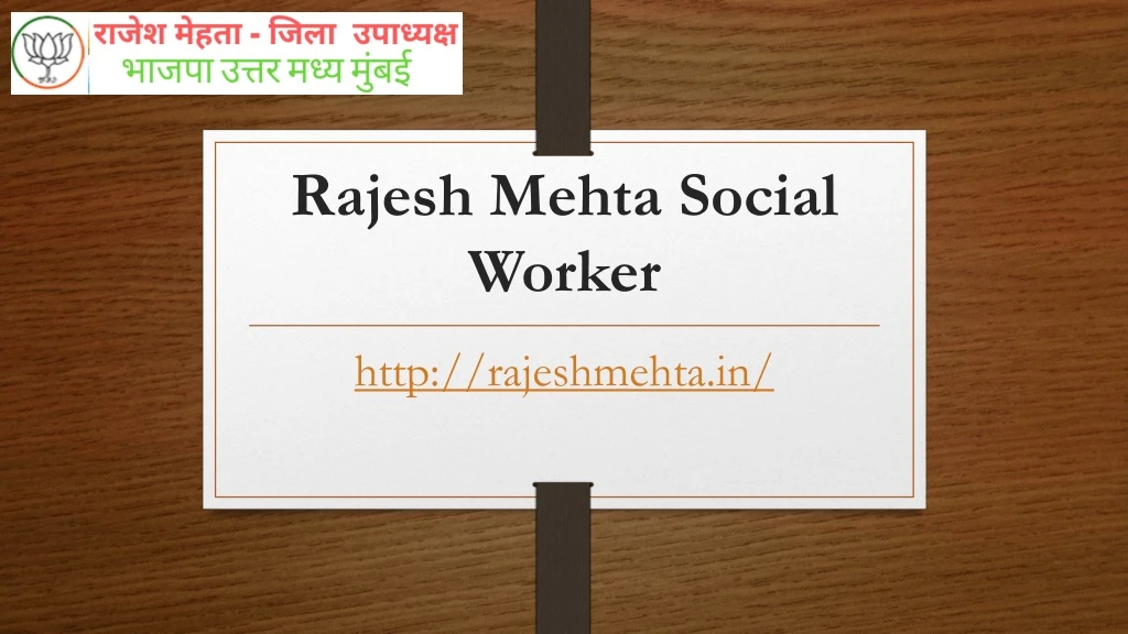 rajesh mehta social worker