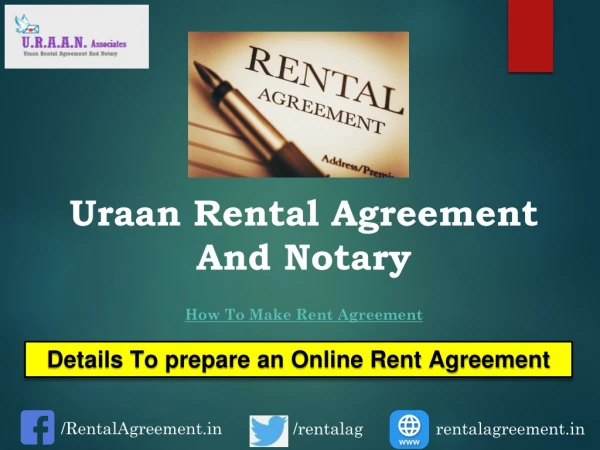Details To Prepare An Online Rent Agreement