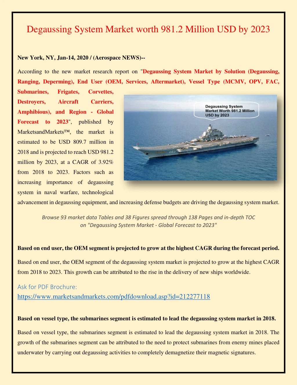 degaussing system market worth 981 2 million