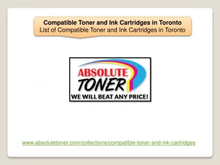 Compatible Toner and Ink Cartridges in Toronto