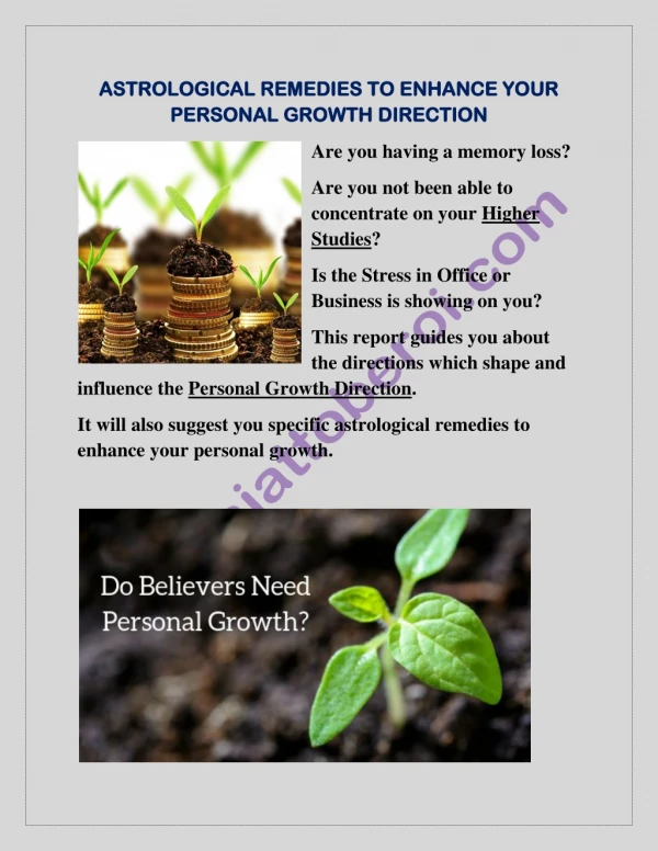 ASTROLOGICAL REMEDIES TO ENHANCE YOUR PERSONAL GROWTH DIRECTION