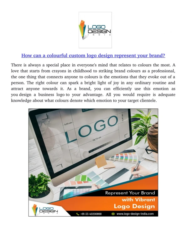 How can a colourful custom logo design represent your brand