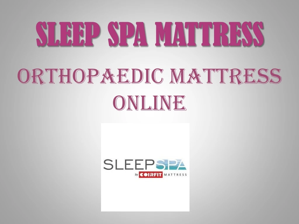 sleep spa mattress