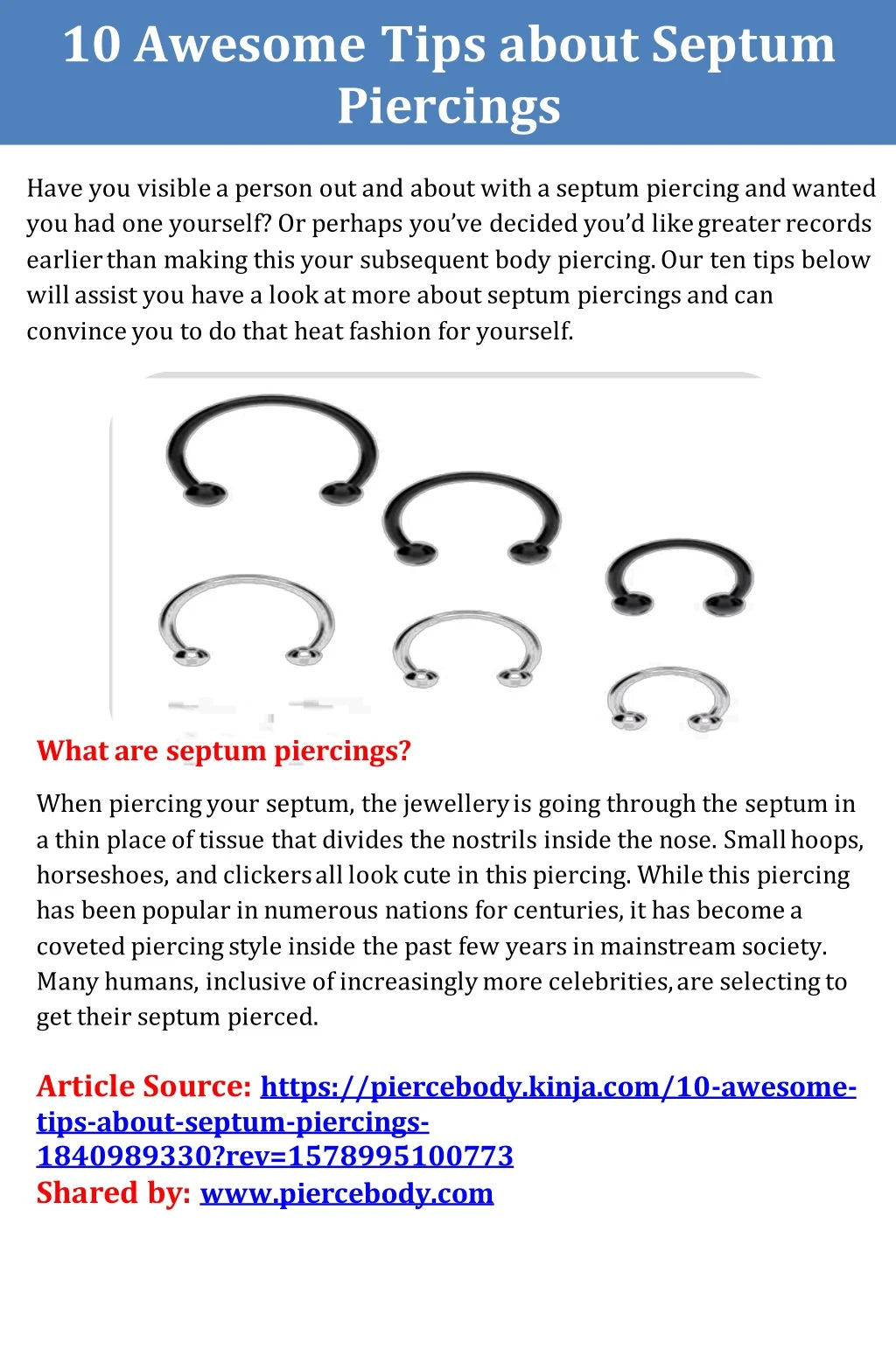 10 awesome tips about septum piercings