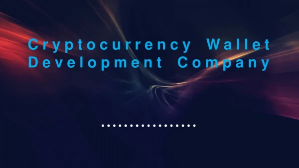 cryptocurrency wallet development company