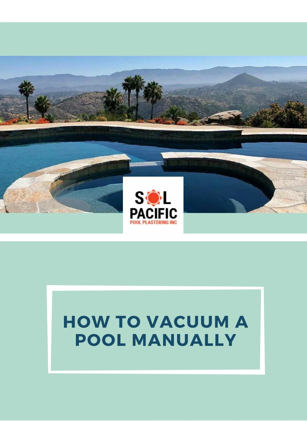 how to vacuum a pool manually