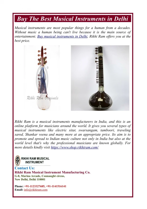 buy the best musical instruments in delhi
