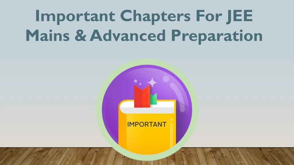 important chapters for jee mains advanced