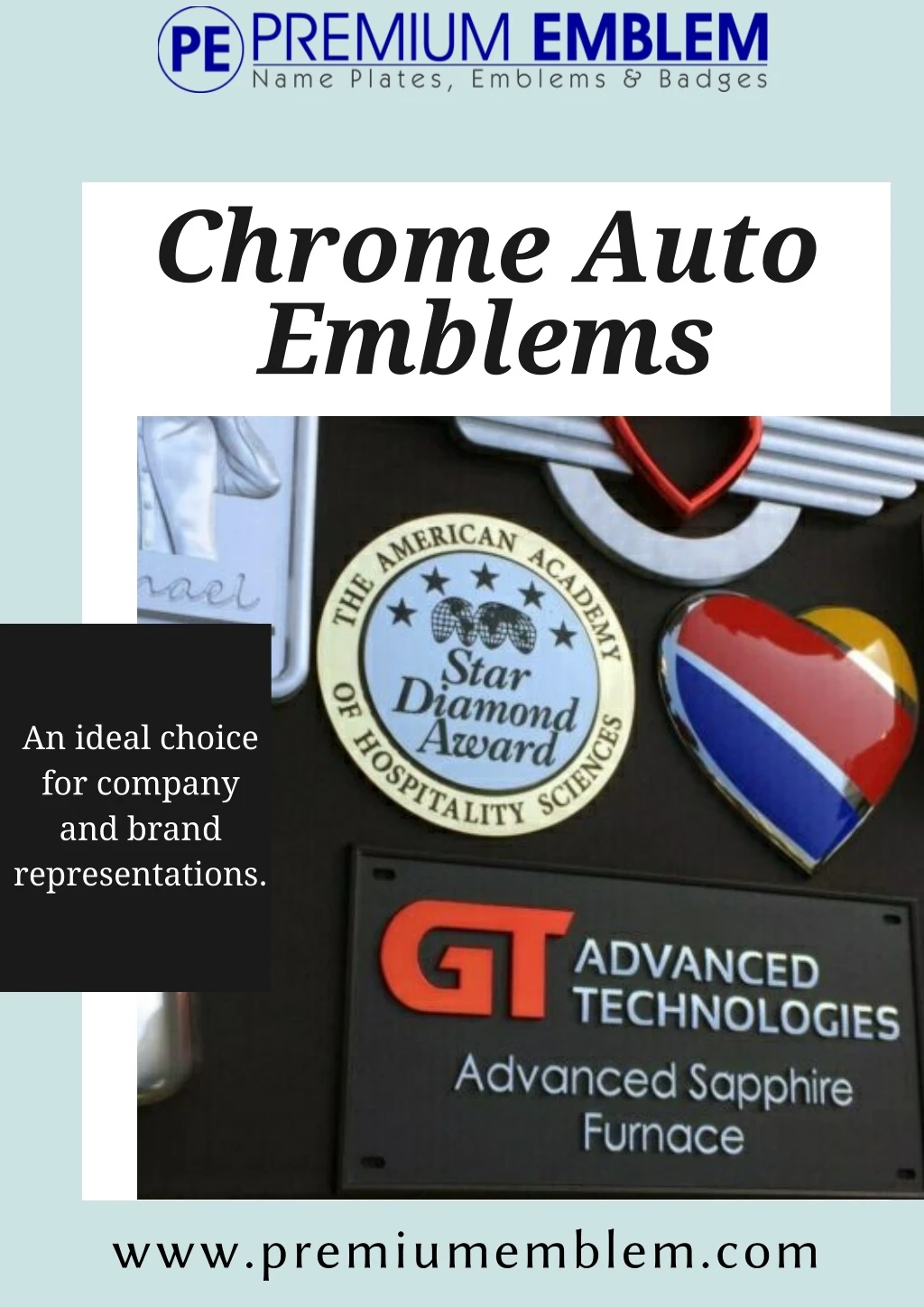 chrome auto emblems