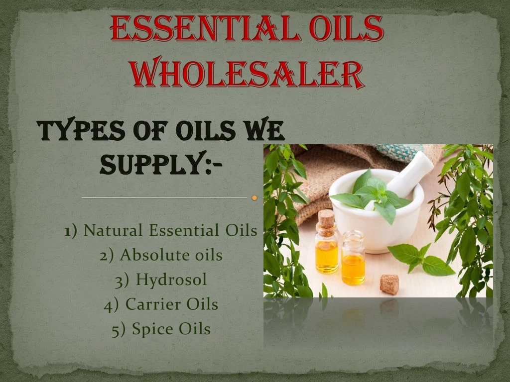 essential oils wholesaler