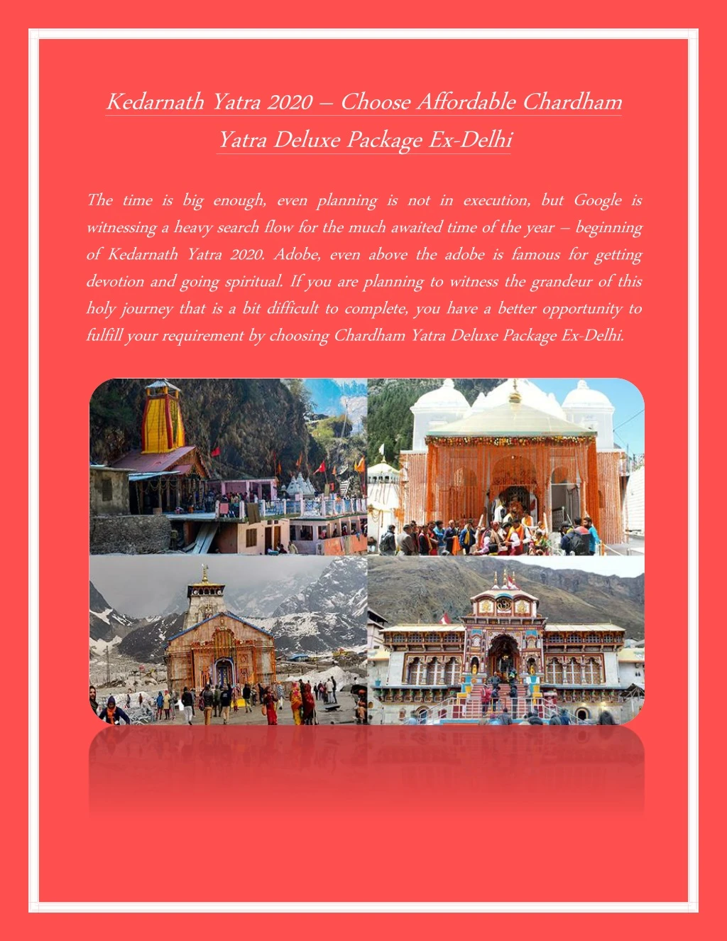 kedarnath yatra 2020 choose affordable chardham