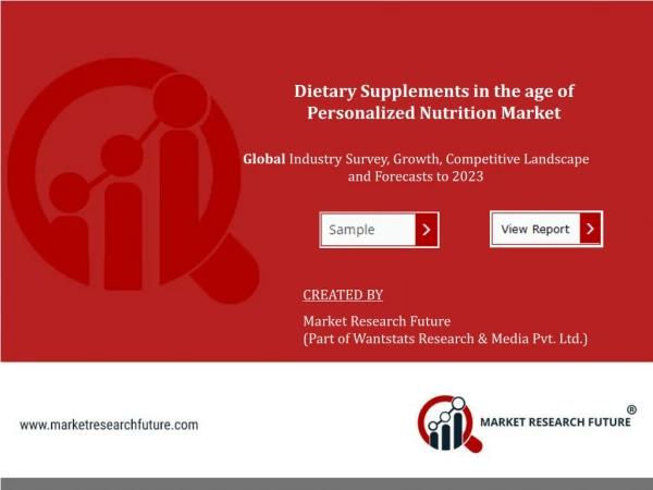 Dietary Supplements Market To Expand Moderately At A CAGR Of 6.90% During 2017-2023 | Global Industry Analysis by Size,